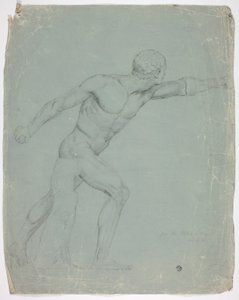 Borghese-gladiatorn från statyn i Rom av John Downman