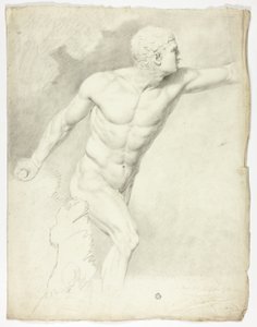 Borghese-gladiatorn från statyn i Rom av John Downman