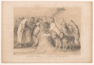 Pakt mellan de wolven och de schapen Fördraget mellan fåren och vargarna. Efter Les Loups et les Brevis av Granville (titel på objekt) HB Sketches (serietitel på objekt) av John Doyle