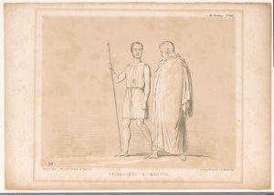 Spotprent träffade Lord Lincoln och Sir Robert Peel Telemachus och mentor (titel på objekt) HB Sketches (serietitel på objekt) av John Doyle