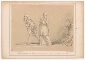 Spotprent träffade Richard Cobden som Jason Jason, med hjälp av Medea, bär av sig Golden-Fleece