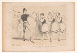 Spotprent op de Engelse binnenlandse politiek The pas de facination (från Alma-balett) Som nyligen framförd av Hennes Majestäts tjänare / Med en ny rollfigur (titel på objekt) HB Sketches (serietitel på objekt) av John Doyle