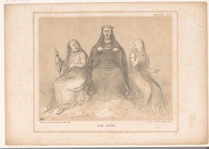 Spotprent över "Irish Railway Bill" The Fates (titel på objekt) HB Sketches (serietitel på objekt) av John Doyle