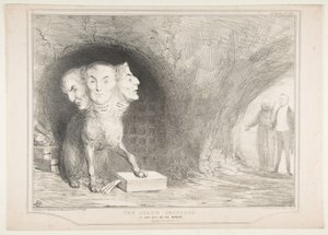 The State Cerberus, A Leaf Out of the Ænead, fritt översatt, 11 december 1834. av John Doyle