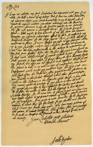 Brev från John Dryden till Laurence Hyde, c1682-1683. av John Dryden