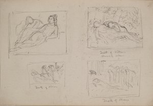Adonis död (penna) av John Duncan