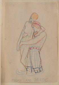 Naoise och Deirdre (penna) av John Duncan