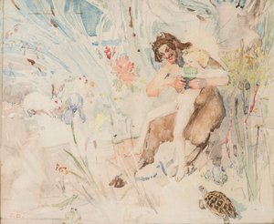 Pan, ca 1895 (akvarell) av John Duncan