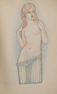Namnlös [kvinnofigur] (penna) av John Duncan