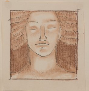 Namnlös [Manligt ansikte] (penna) av John Duncan