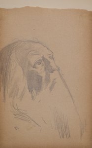 Untitled [Gammal man] (penna) av John Duncan