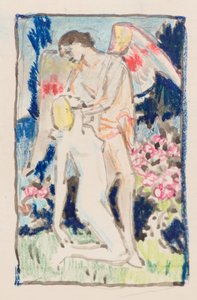 Untitled [Mindre version av Love Passing By] (penna) av John Duncan