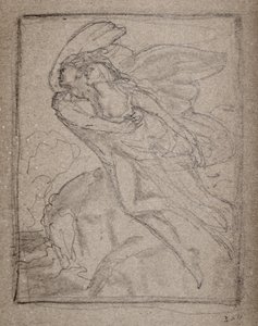Untitled [Två änglar] (penna) av John Duncan