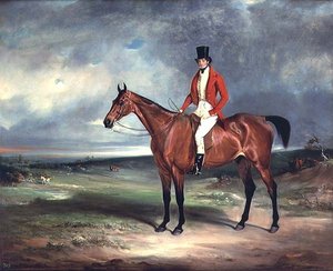 Sir James Bushell från Auchenleck på "Plunder" av John E. Ferneley