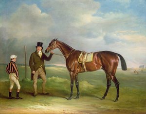 Hertigen av Clevelands "Chorister", som hålls av tränaren John Smith med jockeyn John Day Snr., på Doncaster