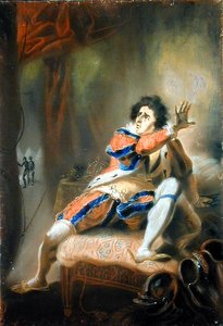 John Philip Kemble (1757-1823) - Shakespeares Richard III (pastell på veläng)
