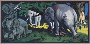 Elefant i vildmarken av John Edwin Noble