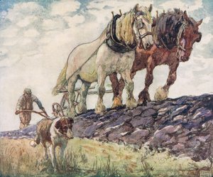 Plöjer fältet, illustration från 