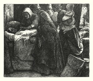 Lord of Burleigh (gravyr) av John Everett (after) Millais