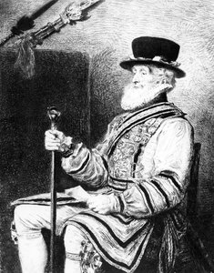 The Yeoman of the Guard, tryck gjord av Charles Waltner
