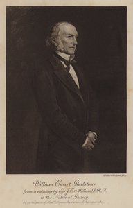 William Ewart Gladstone, brittisk liberal statsman och premiärminister (fotogravyr)