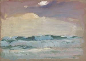 Grått hav i månsken, Port Leven av John Everett