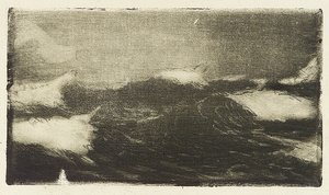 Havslandskap - grå-svarta rullar 1, 1900-talet (etsning) av John Everett