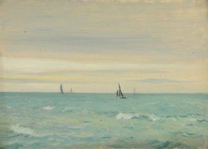 Havslandskap, slutet av 1800-talet - mitten av 1900-talet (olja på kartong) av John Everett