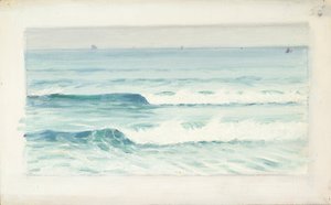 Havslandskap, slutet av 1800-talet - mitten av 1900-talet (olja på papper) av John Everett