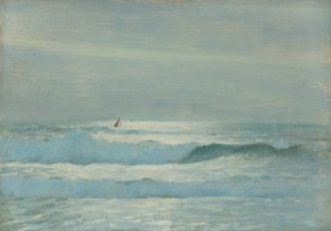 Havslandskap, slutet av 1800-talet - mitten av 1900-talet (olja på papper) av John Everett