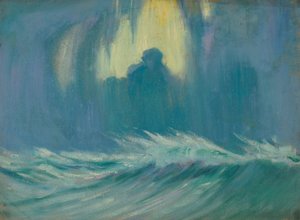 Havslandskap, slutet av 1800-talet - mitten av 1900-talet (olja på papper) av John Everett