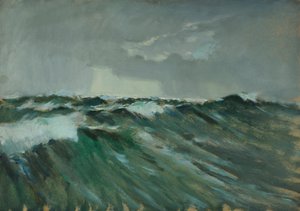 Havslandskap, slutet av 1800-talet - mitten av 1900-talet (olja på papper) av John Everett