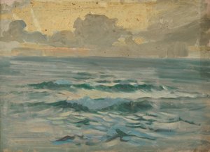 Havslandskap, slutet av 1800-talet - mitten av 1900-talet (olja på papper) av John Everett