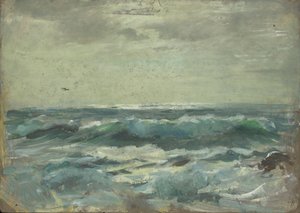 Havslandskap, slutet av 1800-talet - mitten av 1900-talet (olja på papper) av John Everett