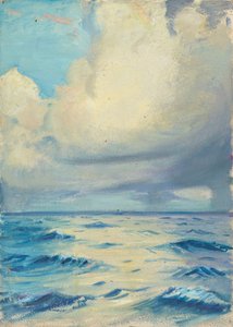 Havslandskap, slutet av 1800-talet - mitten av 1900-talet (olja på papper) av John Everett