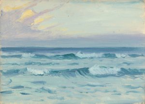 Havslandskap, slutet av 1800-talet - mitten av 1900-talet (olja på papper) av John Everett
