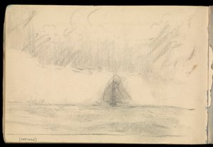 Havslandskap, skissbok av John Everett