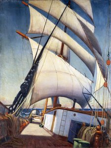 Bron "Birckdale", under en resa från Bristol till Sabine Pass i Texas (USA, Förenta staterna) mellan april och juni 1920. Olja på papper av John Everett