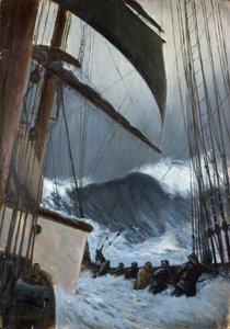 Bron "Birckdale" i stormen under en resa från Bristol till Sabine Pass i Texas (Förenta staterna, Förenta staterna) mellan april och juni 1920 av John Everett