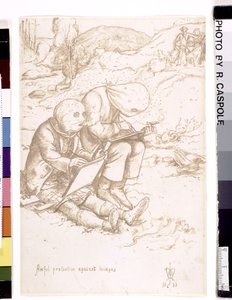 Awful Protection Against Midges, 1853 (penna och brunt bläck på papper) av John Everett Millais