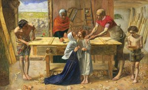 Kristus i sina föräldrars hus eller Snickarens verkstad av John Everett Millais