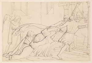 Elgiva gripen av ärkebiskopen Odos orden, 1843 av John Everett Millais