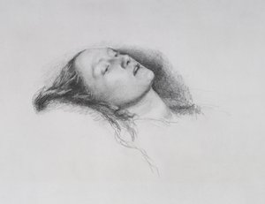 Elizabeth Siddal: Studie för "Ophelia", 1852 av John Everett Millais