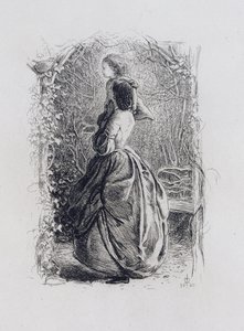 Glad vår (etsning på papper) av John Everett Millais
