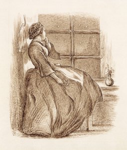 Lost Love, ca 1859 (penna och bläck) av John Everett Millais