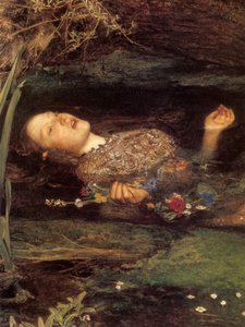 Ophelia, detalj av John Everett Millais