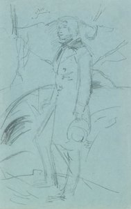 Preliminär skiss för porträttet av John Ruskin, 1853-1854 av John Everett Millais