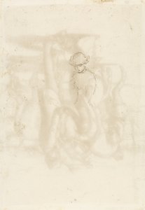 Rejected, Verso: Sketch of a Woman, 1853 (penna och brunt bläck på papper) av John Everett Millais