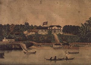 First Government House, Sydney, ca 1807 (akvarell) av John Eyre