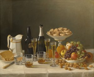 Vin, ost och frukt, 1857